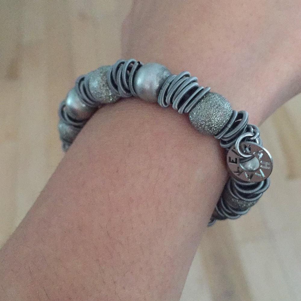 Gorgeous silver bead bracelet or rose gold